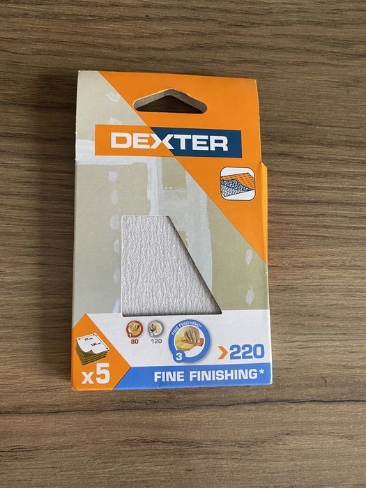 Papier ścierny do gipsu 220 P220 4 sztuki fine finishing Dexter