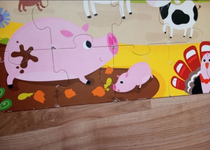 Puzzle duże elementy farma