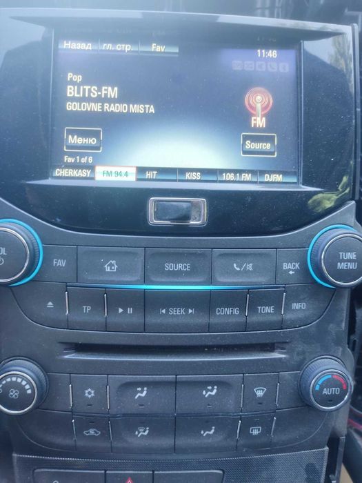 Штатна магнітола + панель керування Шевроле Малібу 2012р