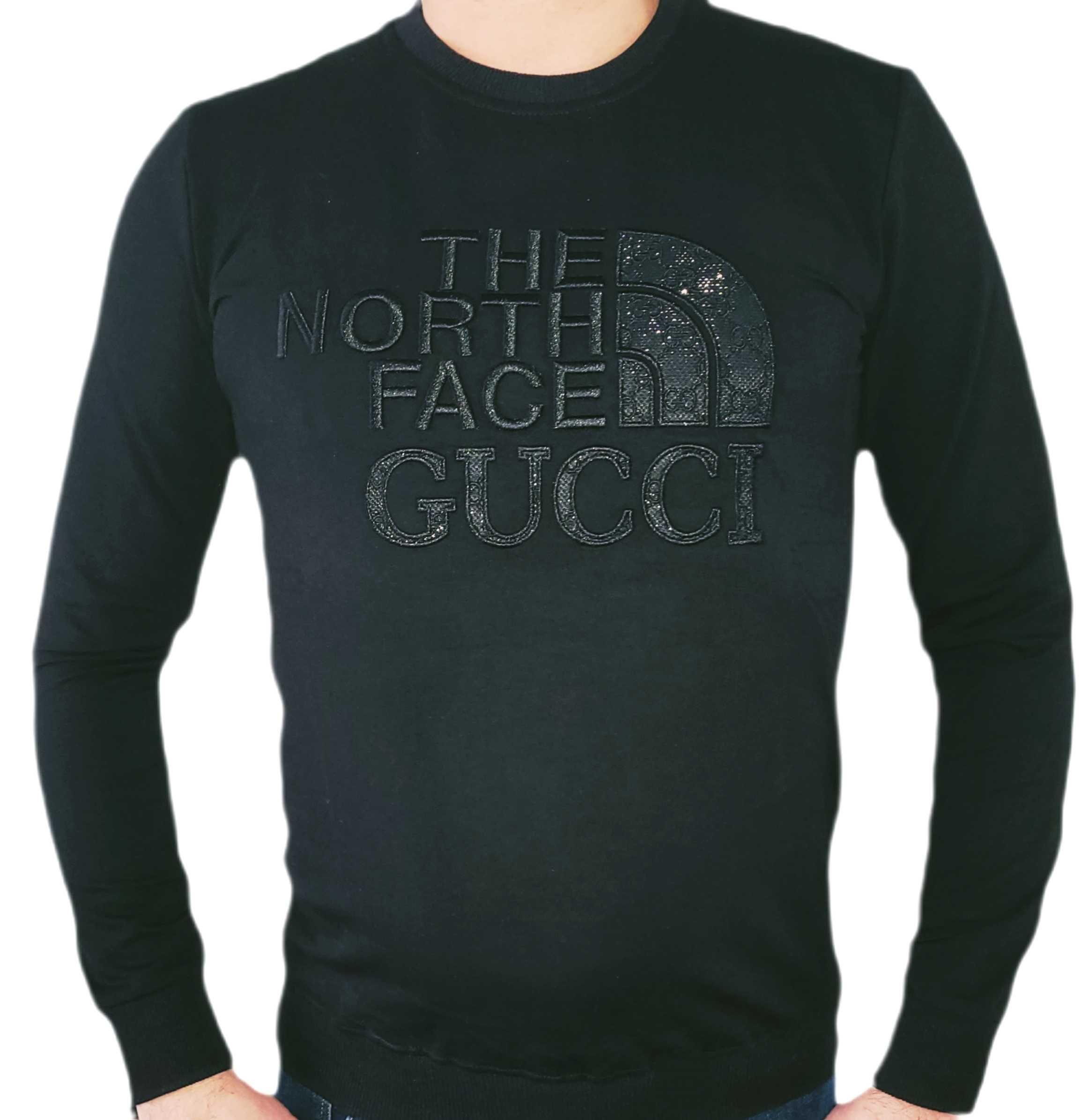 Bluza Męska Gucci The North Face czarna S/M/L Wyprzedaż