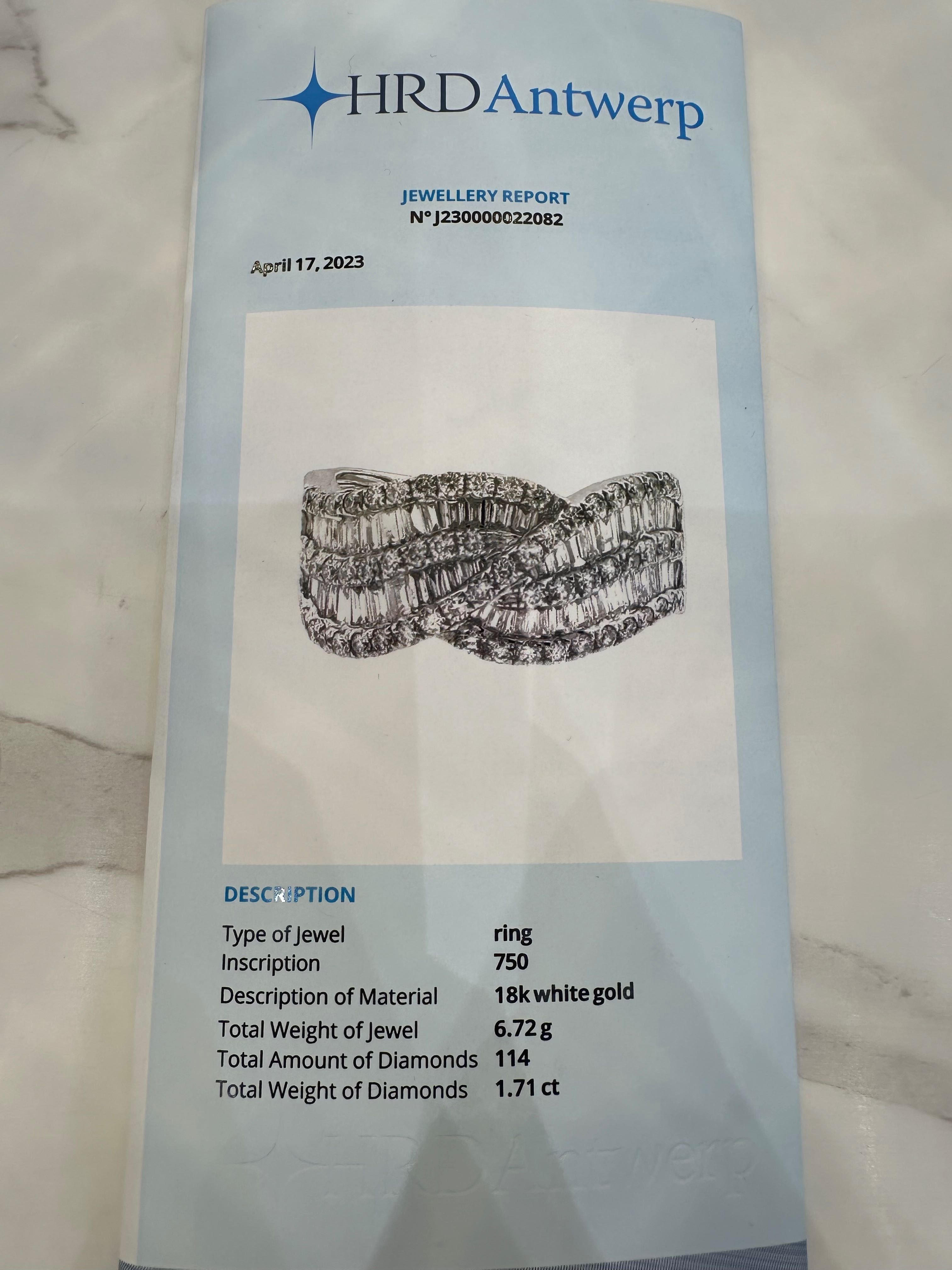 Pierścionek Infinity z diamentami naturalnymi 1.71 Ct
