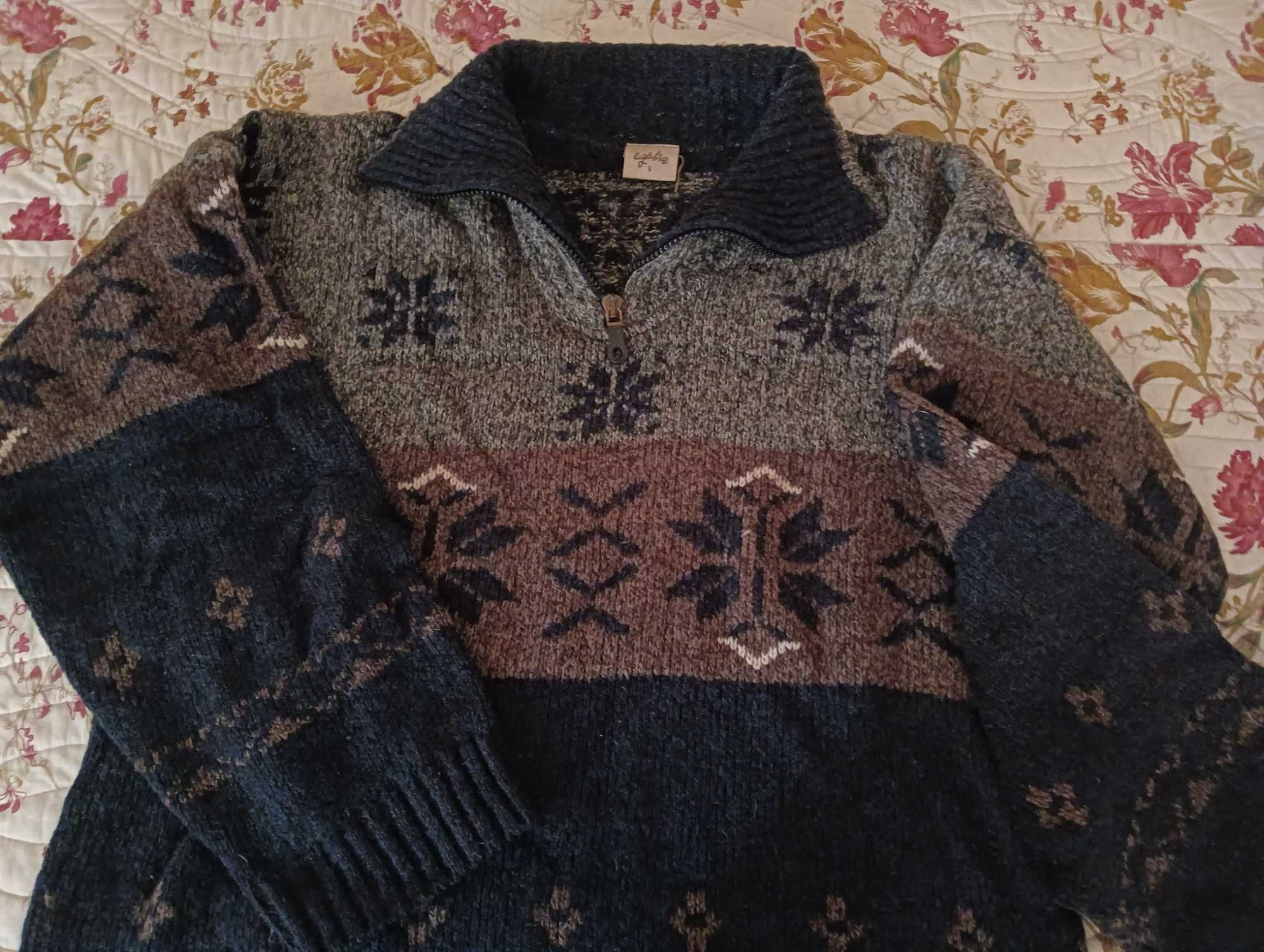 Camisola homem com fecho na gola tamanho L/XL