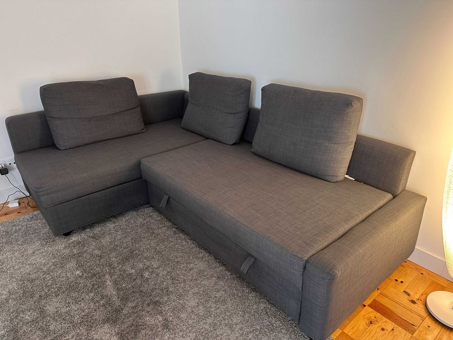 Corner Sofa Bed, dark grey