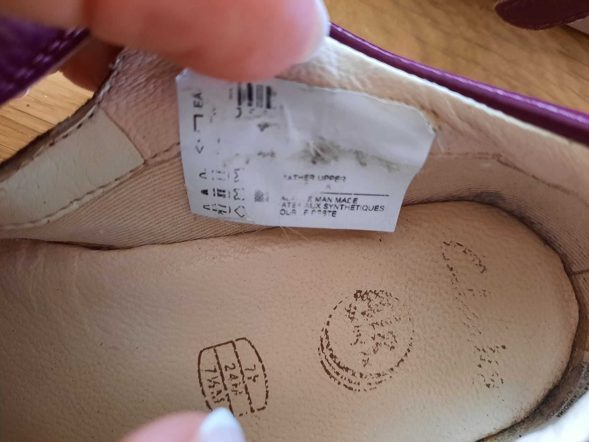 Clarks bordowe buciki dla dziewczynki rozm. 24