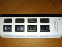 Hub USB 4 porty z włącznikami - idealny do komputera!