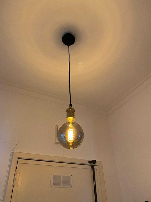Lâmpada e cabo decorativo suspenso VINTAGE LATÃO