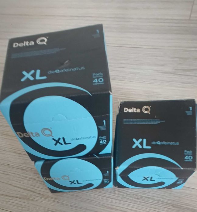 3 caixas de cápsulas Delta Q Pack XL Deqafeinatus (pack 40)