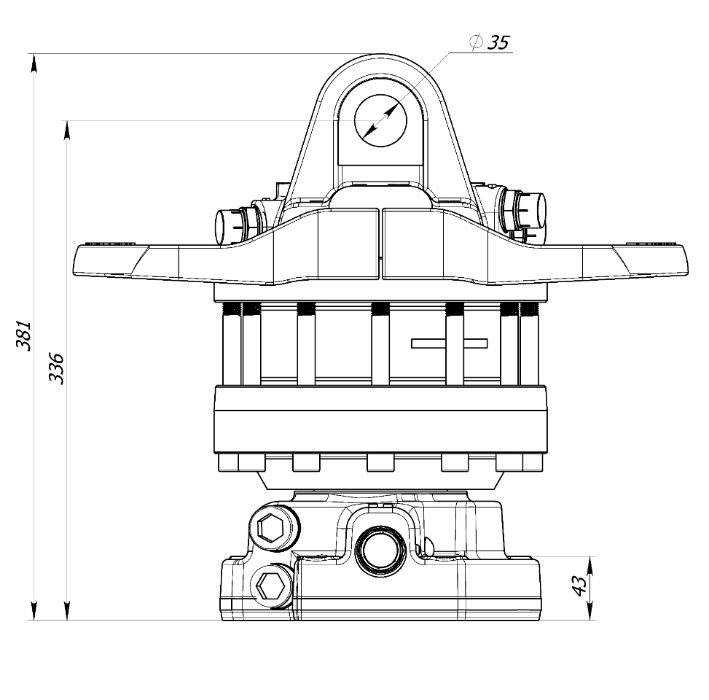 Rotator hydrauliczny / przyczepa leśna / 10 Ton / T / 2 Osłony / HMF