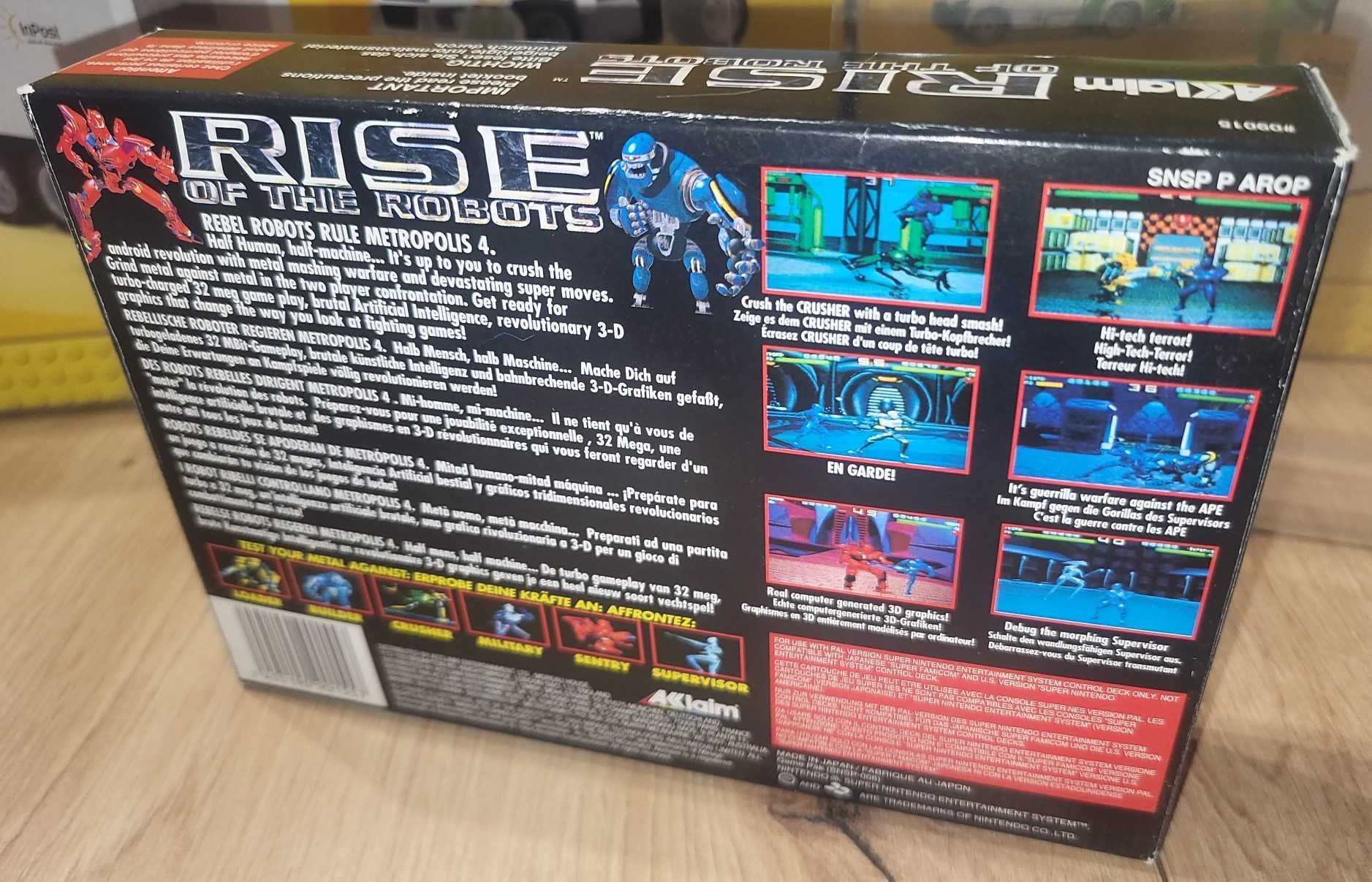 Gra Rise of the Robots - NINTENDO SNES - BDB- stan Komplet +Protektor