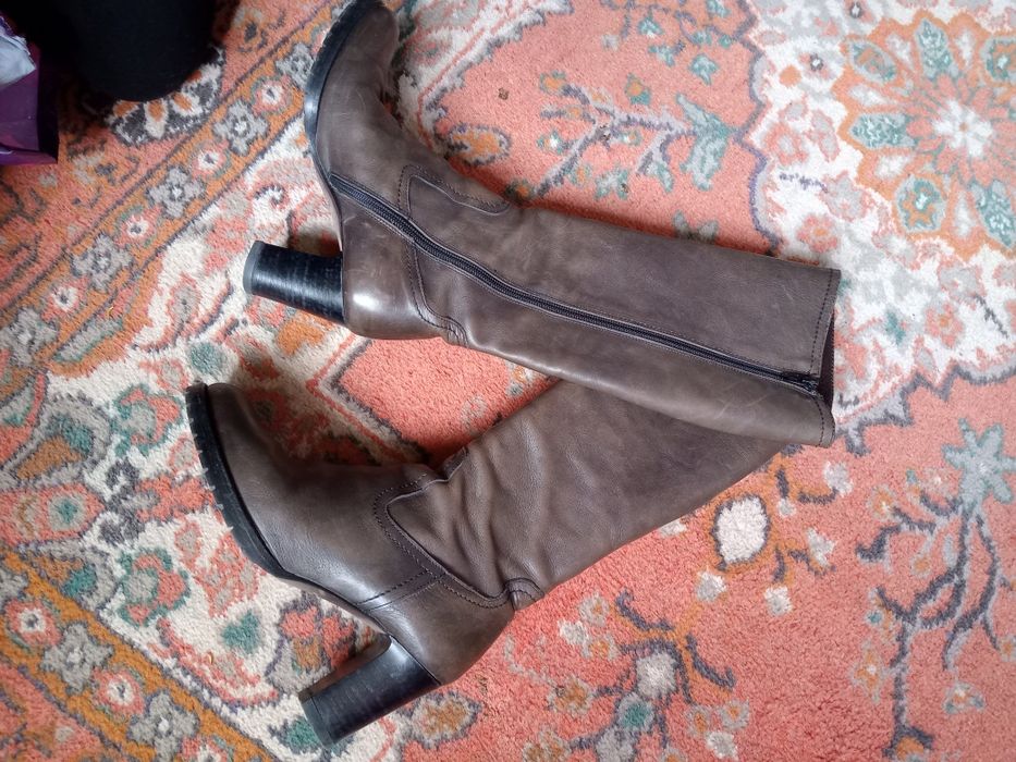 Сапоги женские кожаные