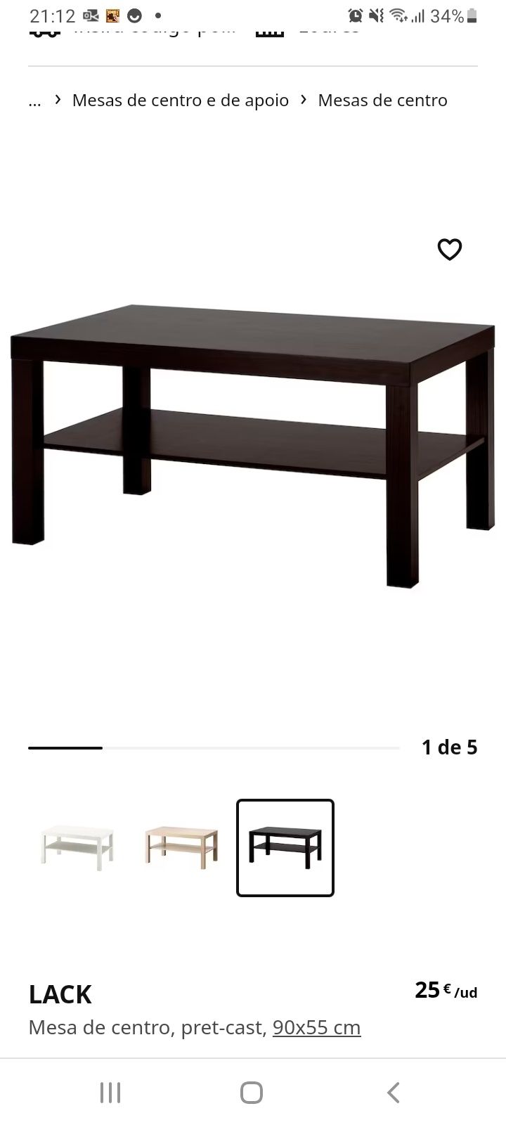 Mesa centro Ikea