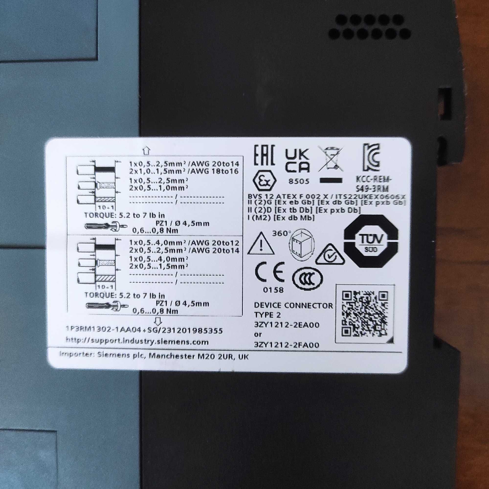 Układ rozruchowy SIEMENS SIRIUS 3RM1107-1AA04