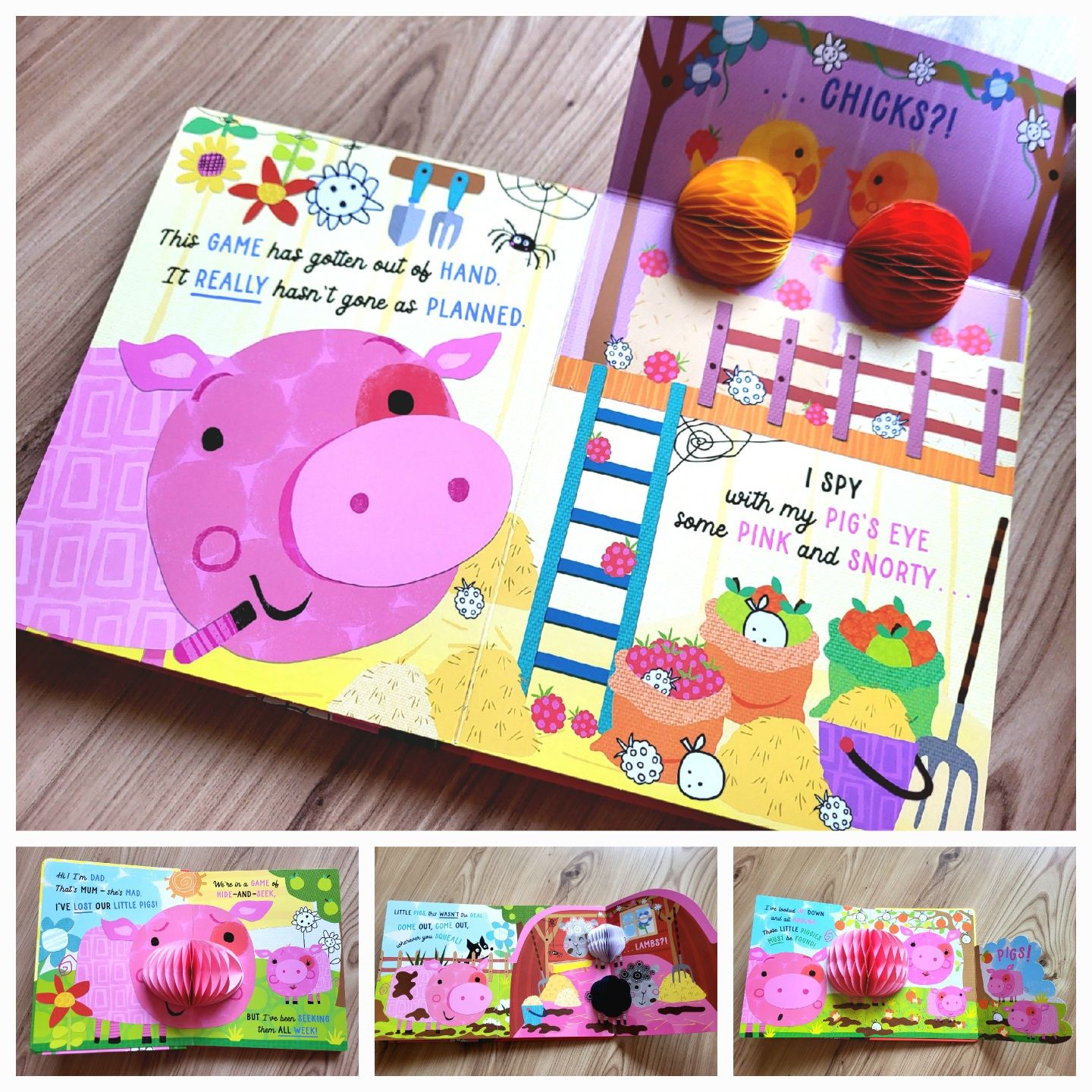 I Spy in My Pigsty Pop-Up Book książka sensoryczna po angielsku