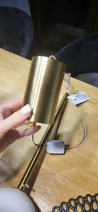 Lampa wiszaca klosz zlota