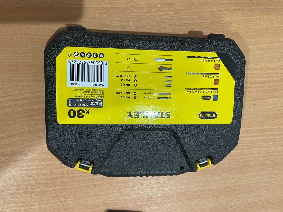 STANLEY STA7183 zestaw bity wiertła beton metal drewno 30szt