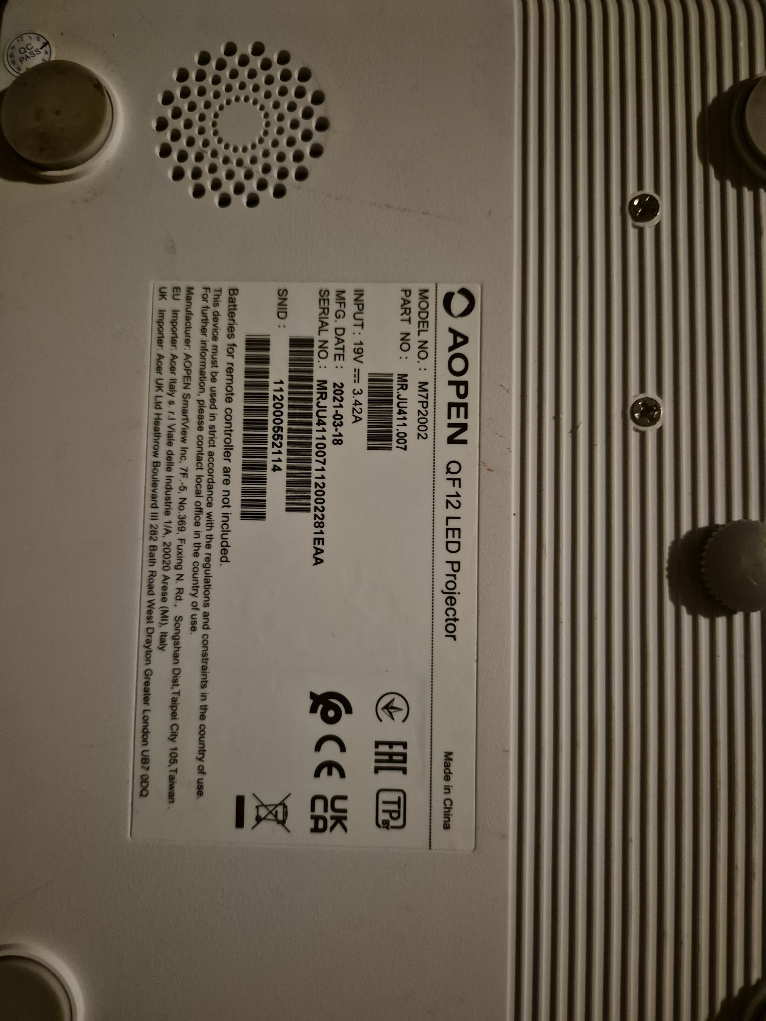 Projektor FQ 12 LED.