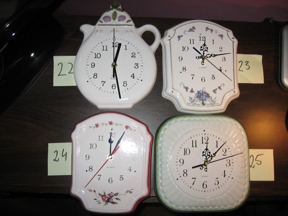 Zegar kuchenny z fajansu ręcznie malowany z Argentyny ( unikat )