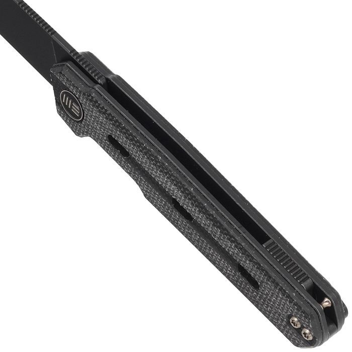 Nóż składany WE Knife Navo Black Canvas Micarta, Black Stonewashed CPM