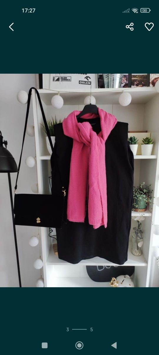 Mała czarna mini sukienka Zara rozmiar 36
