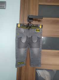 Spodnie jeansy dżinsy bawełniane elastyczne 74 Batman