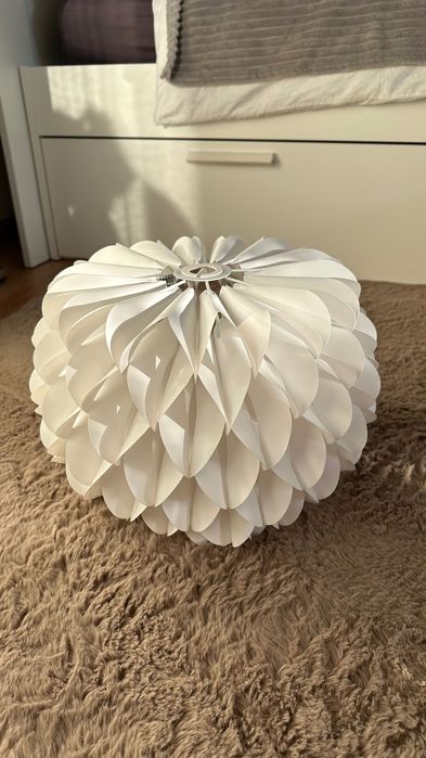 Klosz do lampy, biały, elegancka, składana, nowoczesna