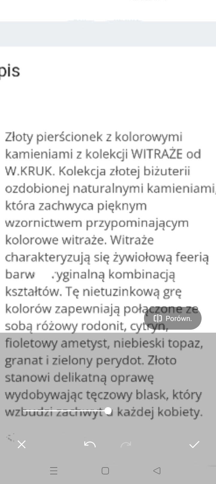 Piękny złoty pierścionek z naturalnymi kamieniami,kruk,yes, Apart