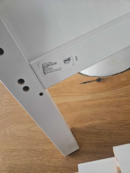 IKEA SUNDVIK – łóżeczko 120×60 + materac (stan idealny)