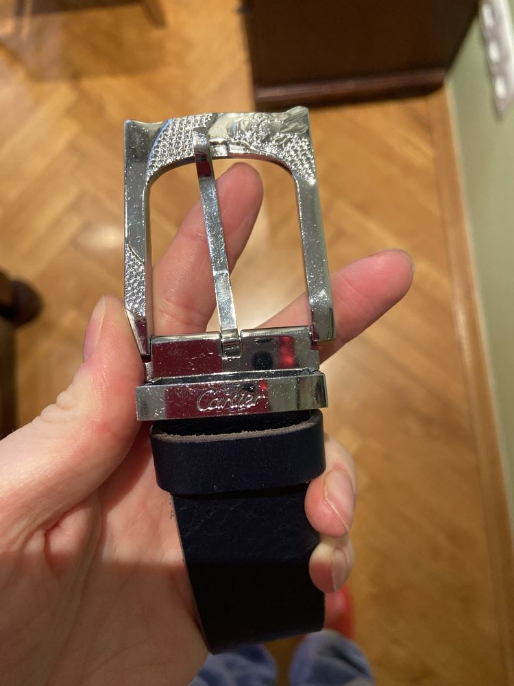 кожаный мужской ремень Cartier