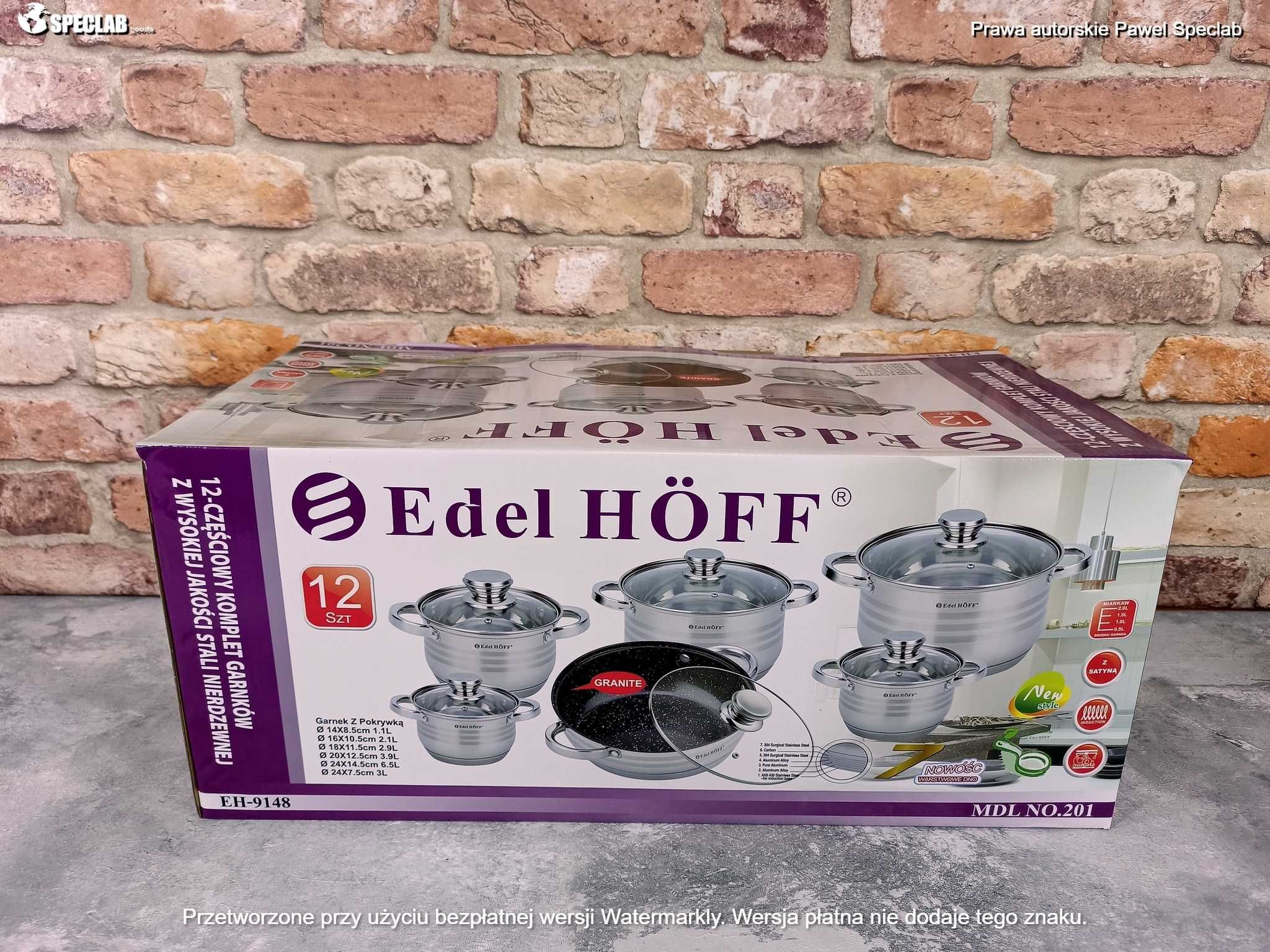 Zestaw garnków EDELHOFF EH-9148. Gaz, indukcja, halogen