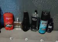 Zestaw męskich kosmetyków perfumy i dezodoranty