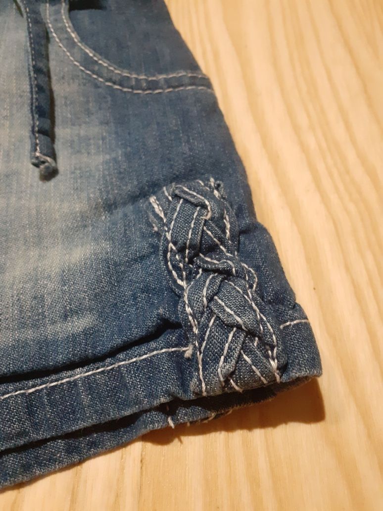 Spodenki, kombinezon jeansowy dziewczęcy krótki  firmy Minoti rozmiar