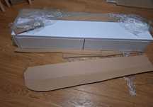 Lakierowana szafka wisząca 120x36x17cm ,dwie szuflady system Blumm