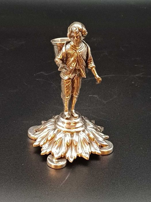 Paliteiro Antigo em Prata Portuguesa