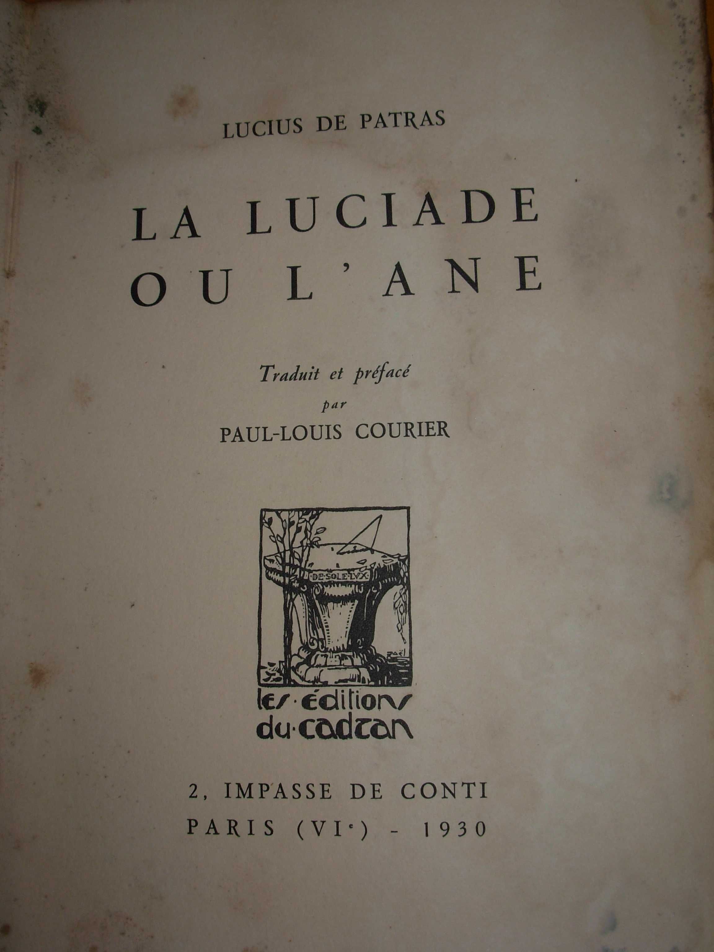 San Camilo 1936 - Camilo José Cela/La Luciade ou l'Ane - Lucius Patras