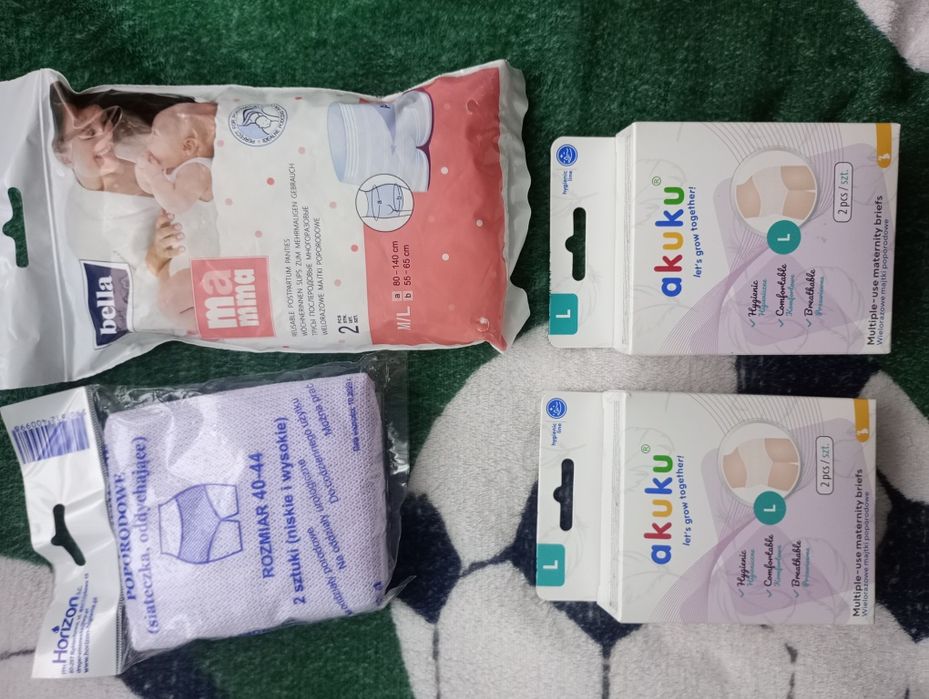 Majtki poporodowe 4op +gratisy