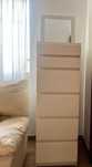 Cômoda MALM IKEA – 6 Gavetas, Branco com Detalhe Floral (Removível) |