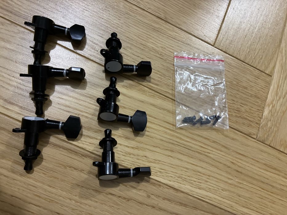 Klucze czarne 6r + 6l +GRATIS struny do gitary elektrycznej nowe