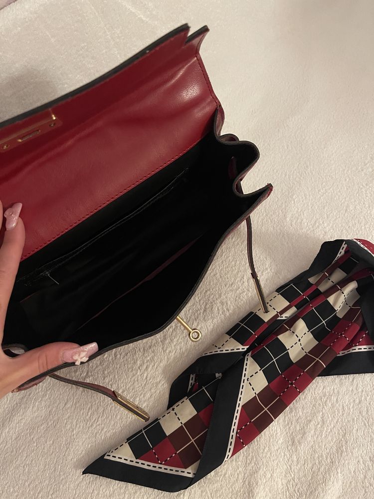 Сумка в стиле Hermes 30 см  цвет марсала бордовый