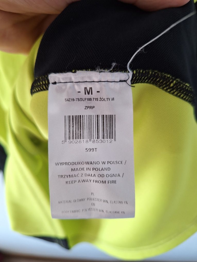 Bluza koszulka żółta sportowa długi rękaw męska 4F M