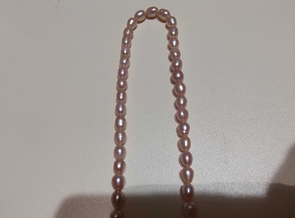 Ожерелье жемчуг розовый