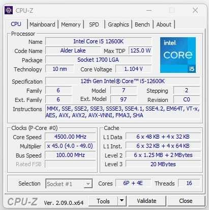 Intel core i5 12600k + Gigabyte Z690 GAMING X DDR4 + 4x8gb ddr4 3000
