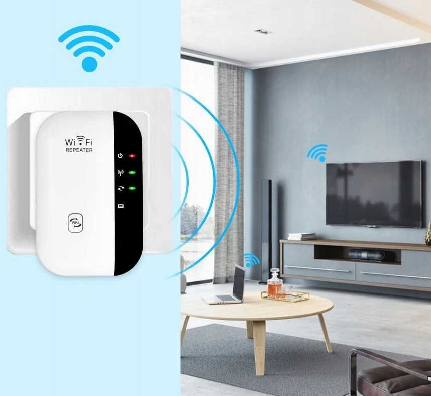 Wzmacniacz Sygnału Repeater Wi-Fi Mocny Biuro/Dom Repeater 300Mb/s
