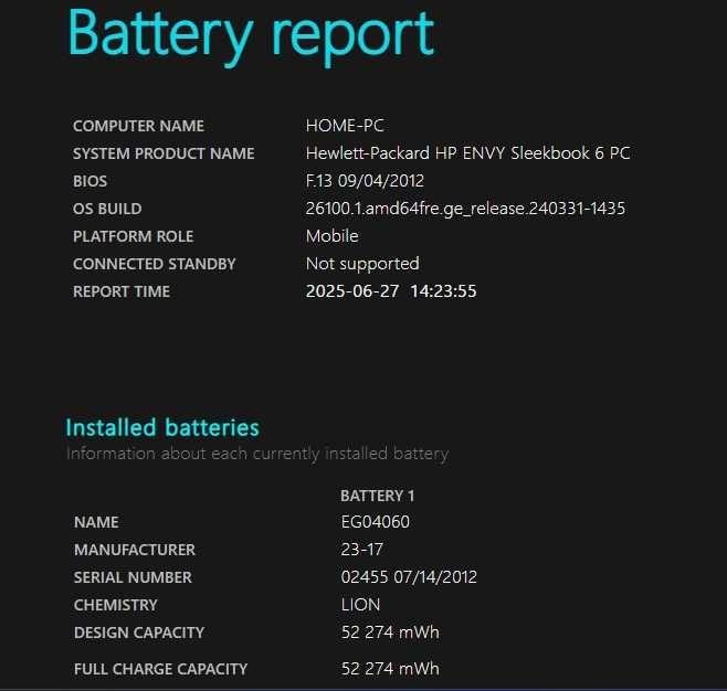 Ноутбук HP Envy Ultrabook 6-1152er (i5, 8Gb_DDR, 256Gb_SSD, 1Tb_HDD)