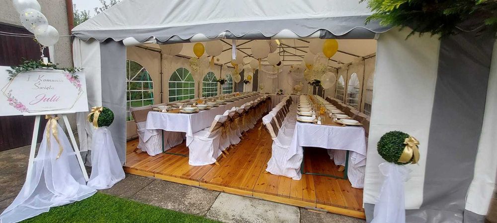 Wynajem wypożyczalnia namiotów plenerowych urodzin komunia imprezowych