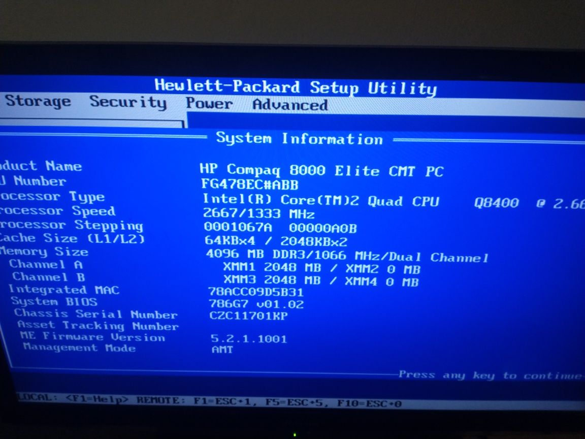 Hp elite 8000 . Stary komputer , quad core