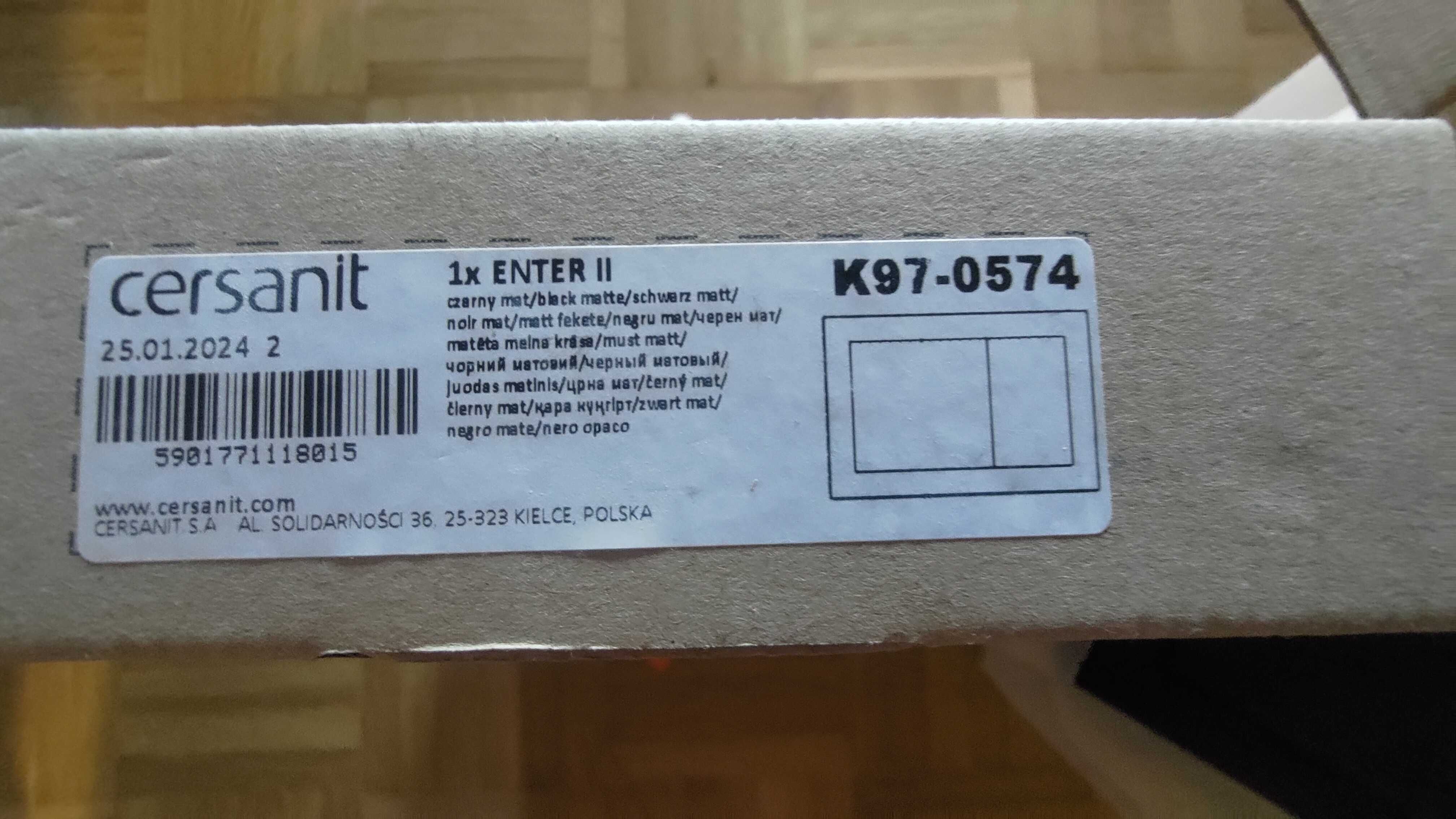 CERSANIT Przycisk spłukujący ENTER II czarny mat K97-0574