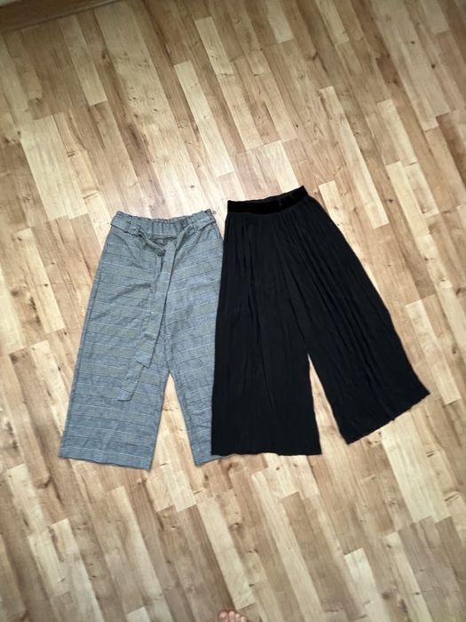 Spodnie szerookie kuloty damskie XS
