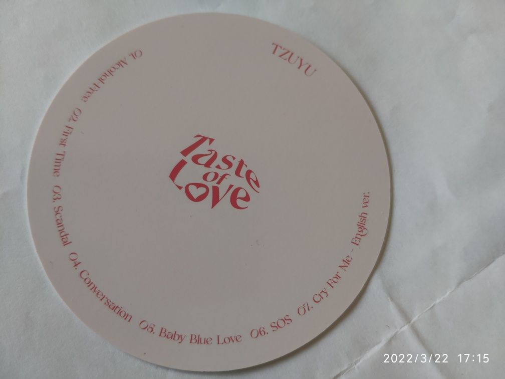 Twice Tzuyu Taste of Love Coaster