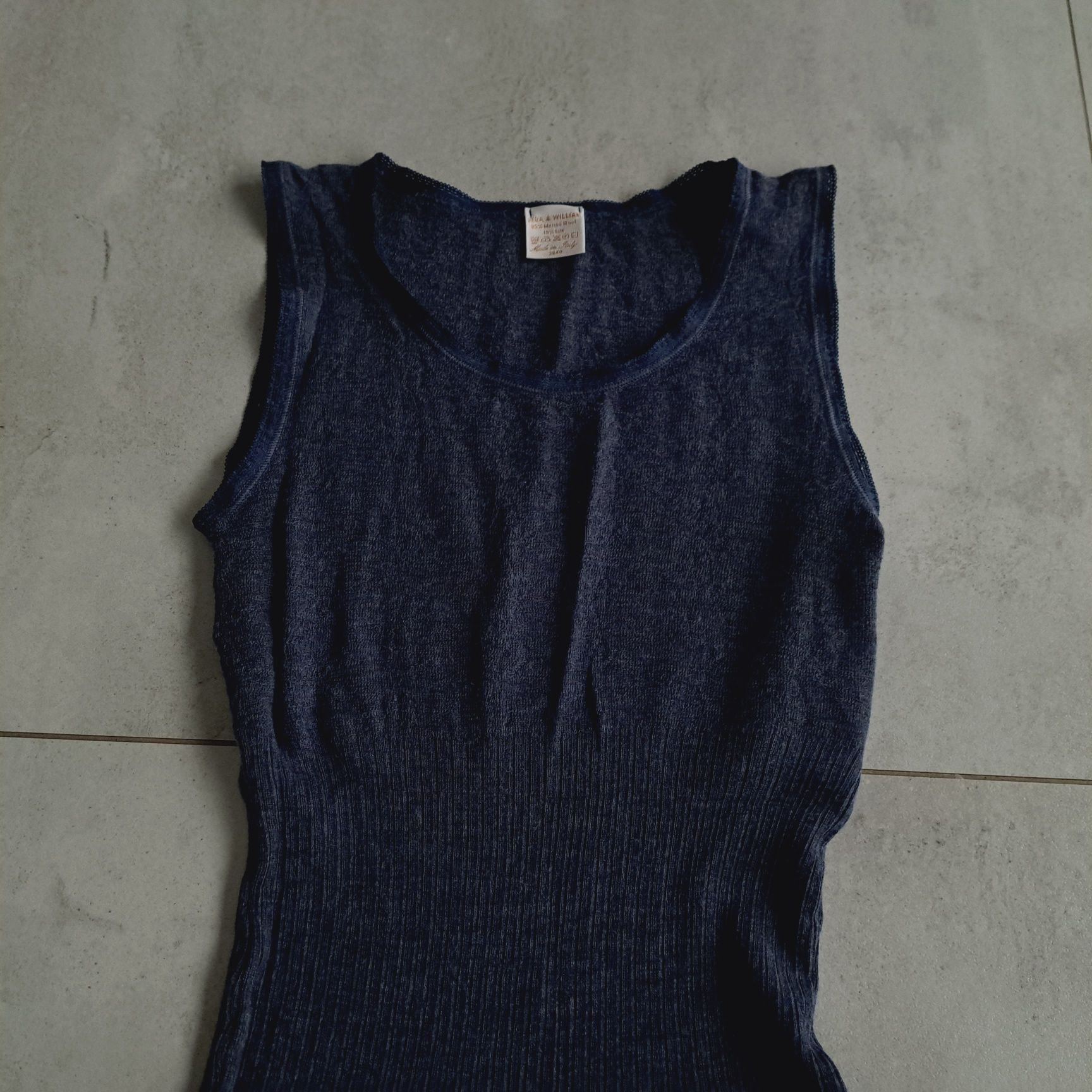 Koszulka top wełniany Vera & William merino wool silk jedwab