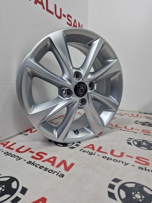 NOWE/DEMO oryginalne alufelgi PEUGEOT 16" 4x108 208, 2008-Srebrne